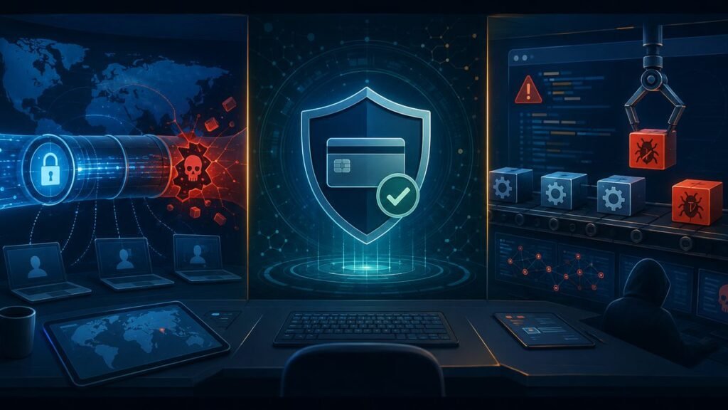 Cybersecurity news roundup covering supply-chain attacks, payment security and malware
